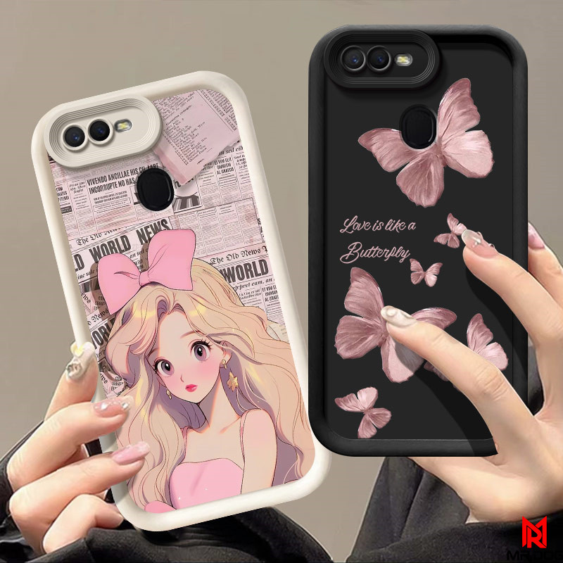 เคส OPPO F9 A5S A12 A7 A3S A12E A1K กรณีโทรศัพท์มือถือซิลิโคนนุ่มแฟชั่น LSTY