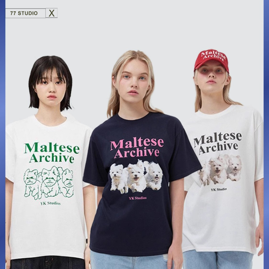 （พร้อมส่งจากกทม มาถึงใน 2วัน）เกาหลี เสื้อยืดแขนสั้นคอกลมผ้าฝ้ายสำหรับผู้ชาย และผู้หญิงฤดูร้อน