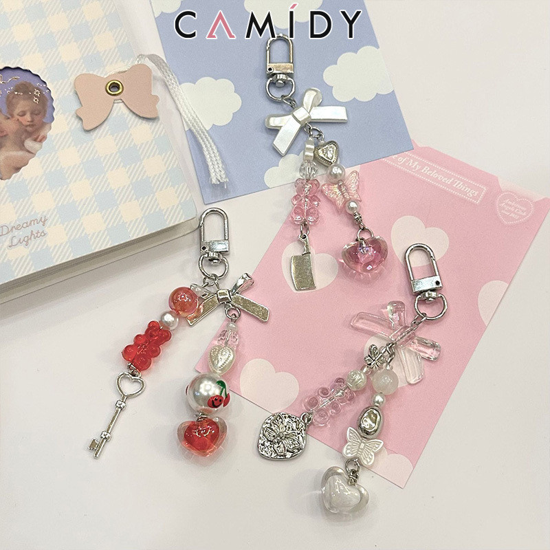 Camidy ใหม่ พวงกุญแจโลหะ จี้รูปผู้หญิงน่ารัก อเนกประสงค์ สําหรับห้อยกระเป๋า