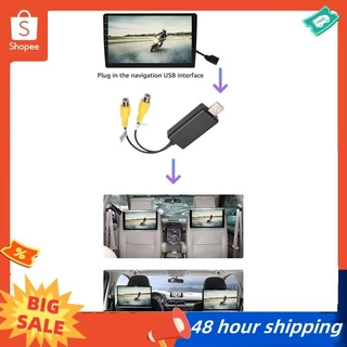 พร้อมสต็อก USB to CVBS RCA Video Output Adapter Box Interface Connect to Monitor Display อุปกรณ์สําหรับ Android วิทยุมัลติมีเดีย