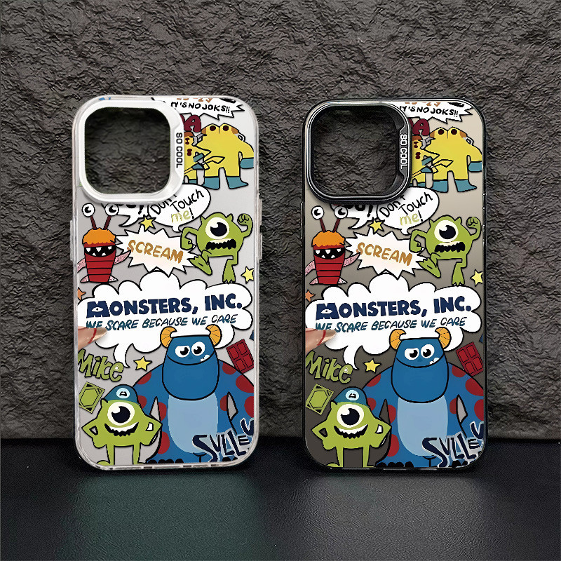 เคสโทรศัพท์มือถือ ซิลิโคน กันกระแทก ลายการ์ตูนกราฟฟิตี้ ปุ่มโลหะ สําหรับ IPhone 11 12 13 Pro Max 14 15 7 8 Plus SE 2020 XR X XS Max