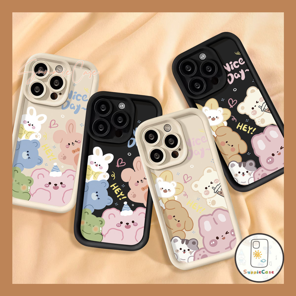 การ์ตูนน่ารักกระต่ายน้อยลูกสุนัข Redmi 13C 9 12 9T 10 A1 9C NFC 10A 9A 10C 12C Note 12 8 11 Pro 13 10 9 10s 11s POCO M3