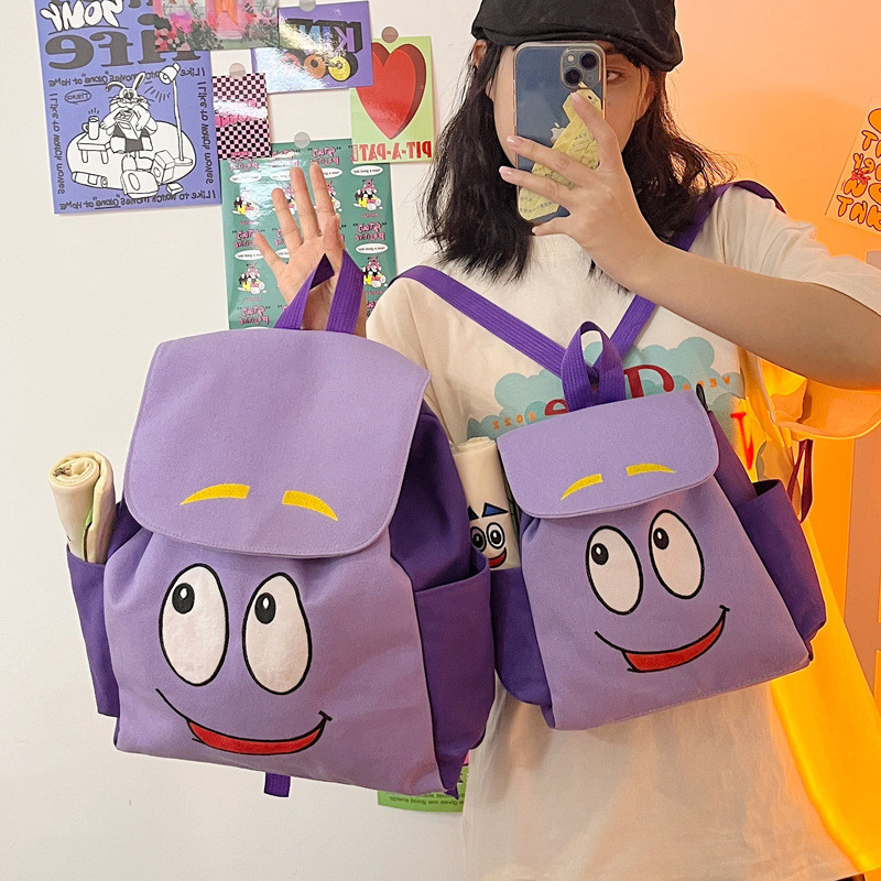 🇹🇭 กระเป๋าเด็ก cosmetic bag ของใช้ bagsmart กระเป๋า Disney Dora The Explorer Backpack Cartoon Student Schoo