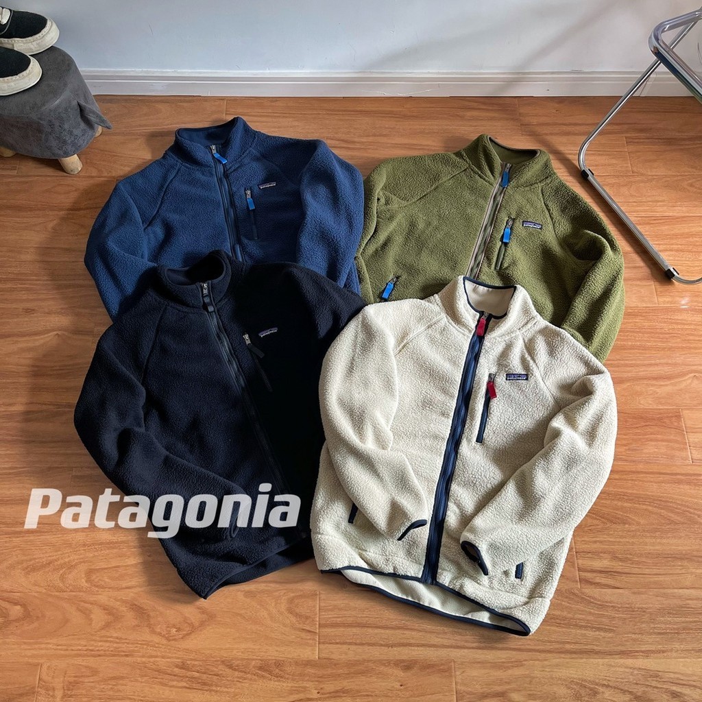 LLTY Patagonia OutdoorRetro PileFleece Lambswool Men's Warm Cardigan Stand Collar Zipper Coat Jacket Niche