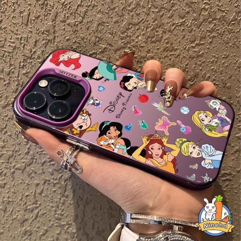ใช ้ งานร ่ วมกับiPhone 15 14 13 12 11 Pro Max X Xr Xs Max 7 8 Plusขั ้ นสูงการ ์ ตูนน ่ ารักเจ ้ าหญิงโทรศัพท ์ เลนส ์ Protector Anti Fallingนุ ่ มป ้ องกัน