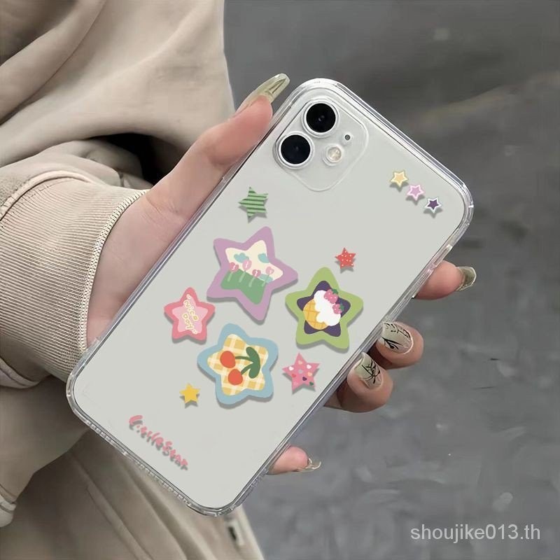 น ่ ารักเชอร ์ รี ่ สตาร ์ สไตล ์ ใหม ่ เหมาะสําหรับ Apple IPHONE15 14 13 12 11promax/pro XSMAX/XR/XS 7/8plus Space Phone Case Influencer Street Wear คู ่ GULL