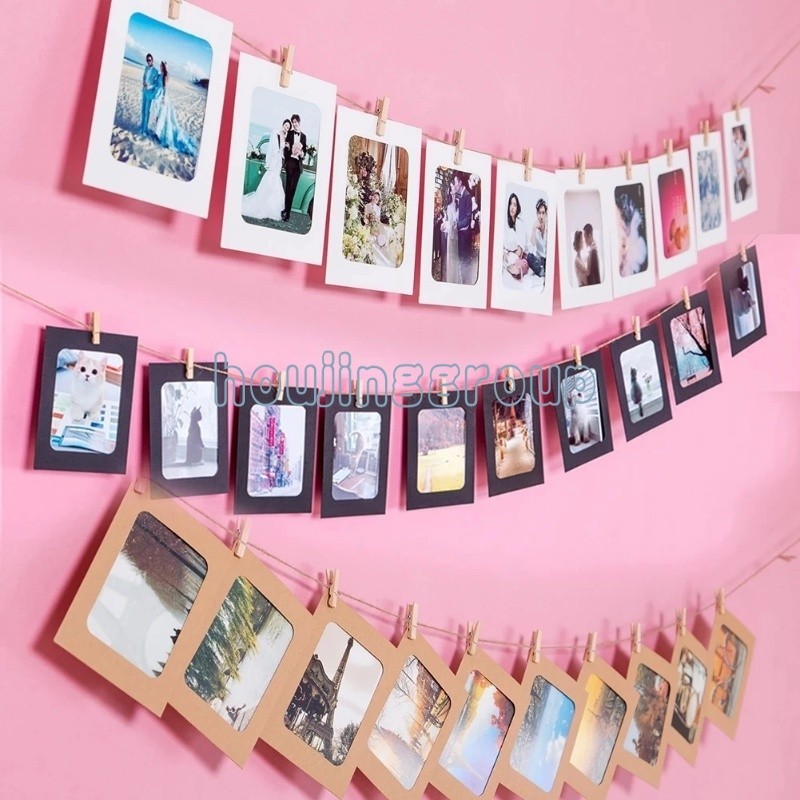 10 ชิ ้ น/set 6 นิ ้ ว vintage DIY ภาพถ ่ ายการถ ่ ายภาพ film, กระดาษคราฟท ์ กรอบแขวนผนังอัลบั ้ มภาพพร ้ อมคลิปเชือกตกแต ่ งผนังแบนเนอร ์ ภาพตกแต ่ งสําหรับใช ้ ในบ ้ าน