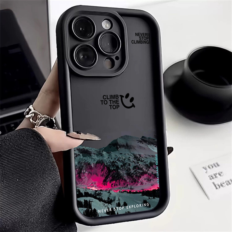 สําหรับ Xiaomi Redmi หมายเหตุ 13 11 12 Pro Plus 5G Turbo 12S 11S 10 9S 9 Pro Redmi 12 12C 10C 13C Art Smile Snow Mountain คู ่ แฟชั ่ นแบรนด ์ ป ้ ายกันกระแทกซิลิโคน