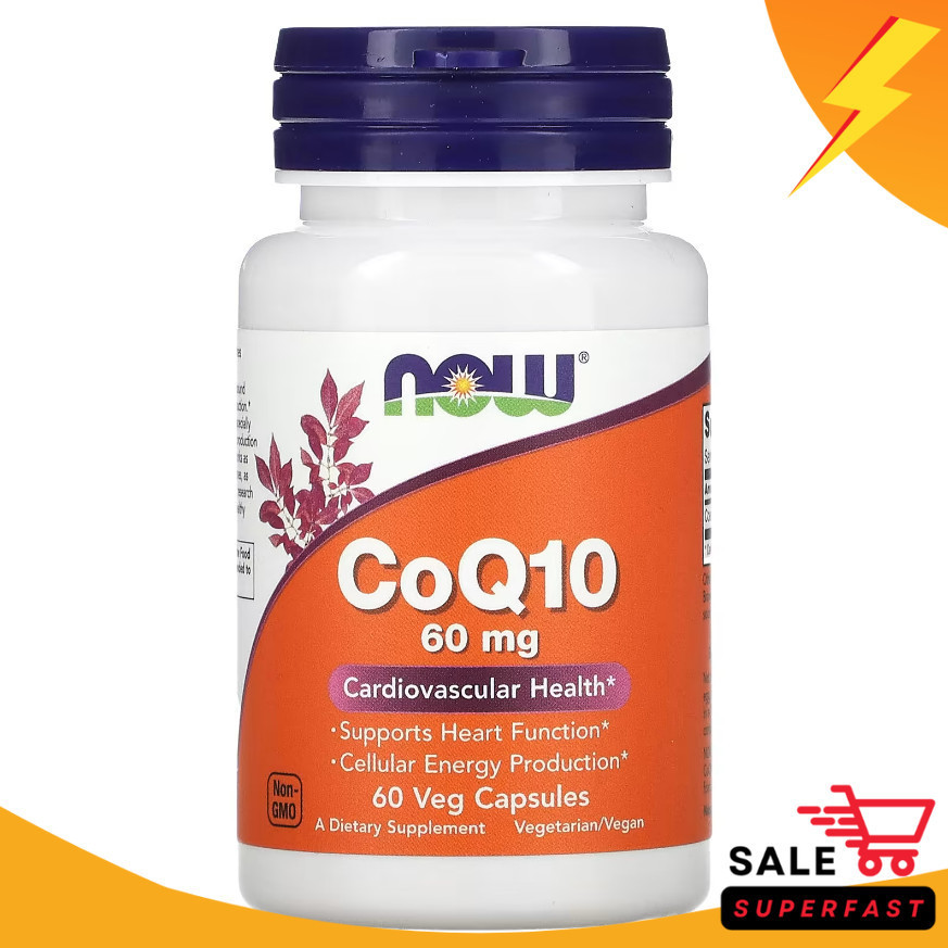 ส่งไว! ลอตใหม่! หมด.2030, NOW Foods, CoQ10, 60 mg