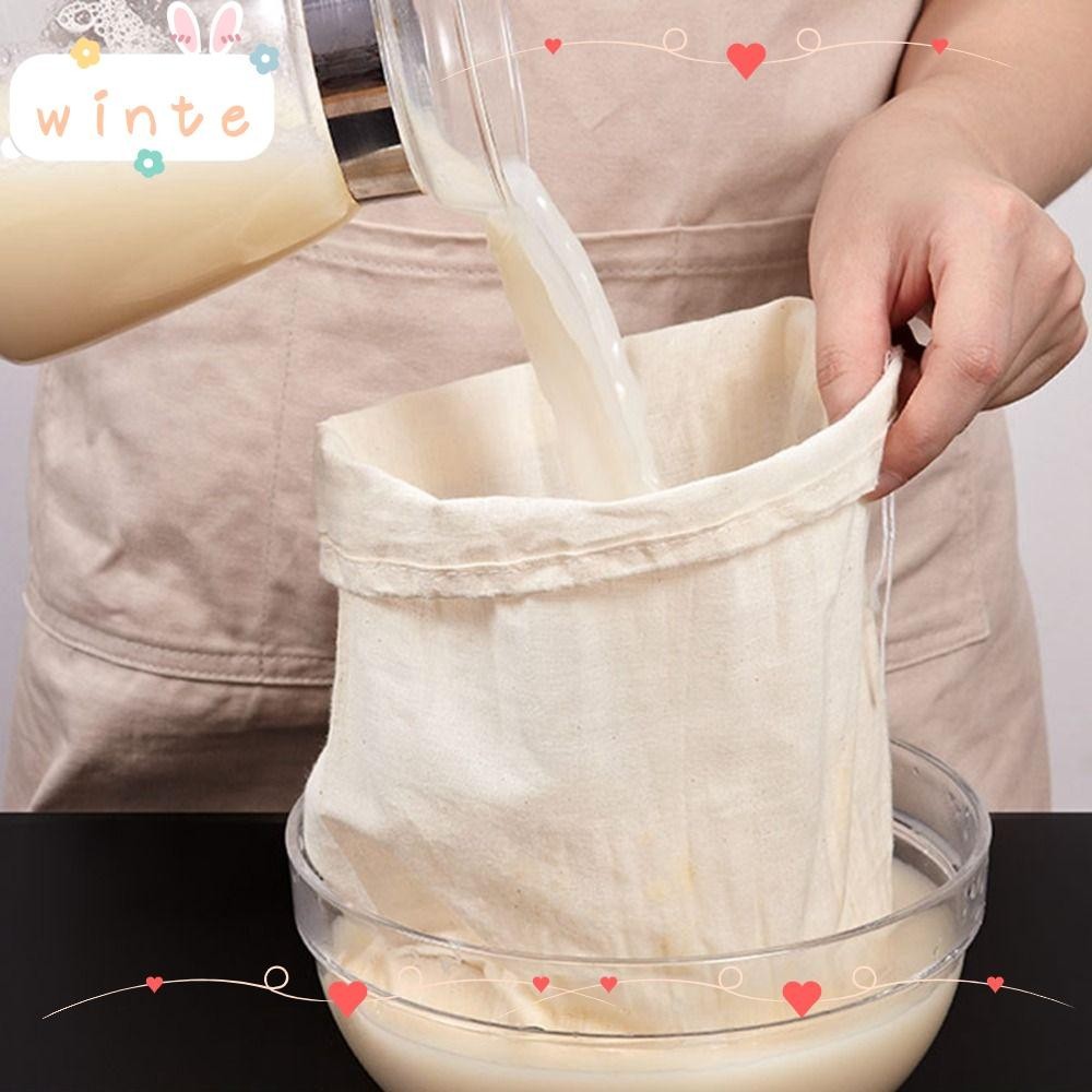 Winte กรอง Strainers Bag, Reusable Straining Cheese Cloth, Cold Brew Bags Cheesecloth Bags Portable Nut Milk Bags