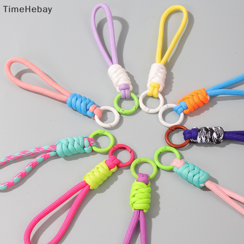 Timehebay Paracord Braided ทอพวงกุญแจ Lanyard Buckle Emergency Survival Bagpack Key แหวนสายรัดข ้ อมือรถ Trinket Key ผู ้ ถือ EN