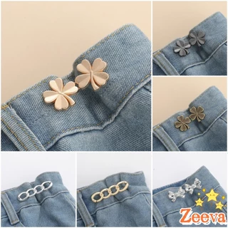 ZEEVA ตะขอกางเกง ชุดกระดุมโลหะ ปรับระดับได้ โ Pants button