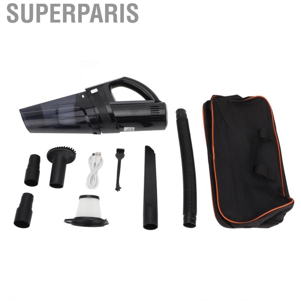 Superparis Cordless Car Cleaner  Vacuum Maximum 10000Pa Suction with 30cm Hose for Home and Vehicle Cleaning
