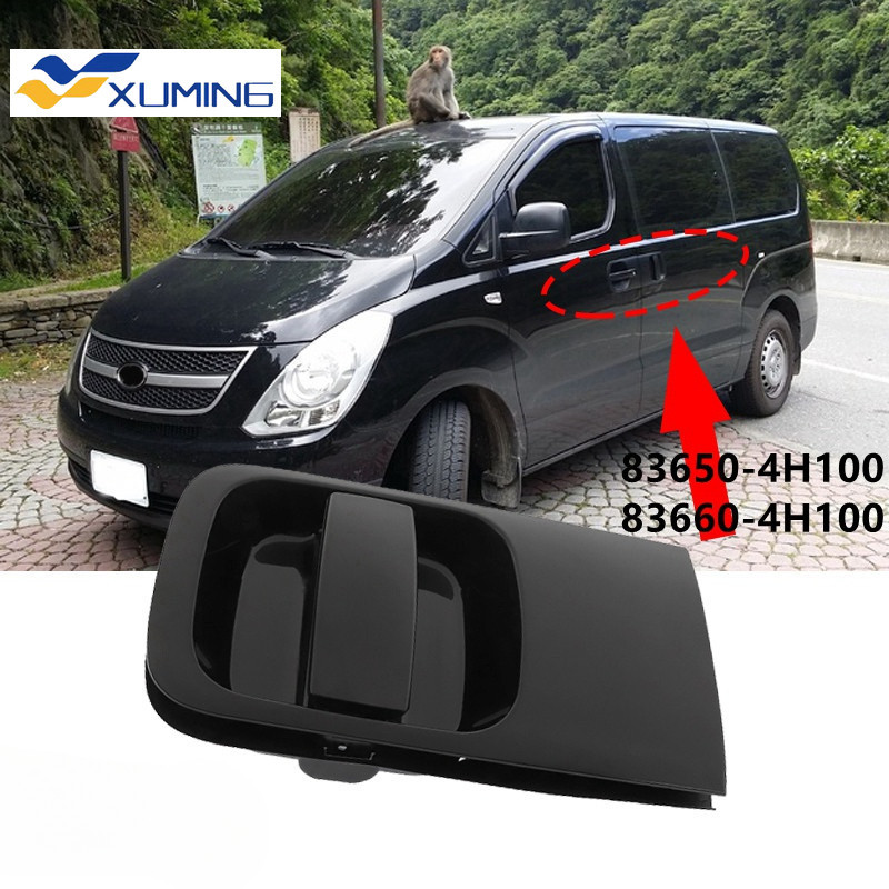 Xm-สีดําประตูบานเลื ่ อนภายนอกสําหรับ Hyundai H1 Grand Starex Imax I800 2005-2018 รถอุปกรณ ์ เสริม 83650-4H100 83660-4H100