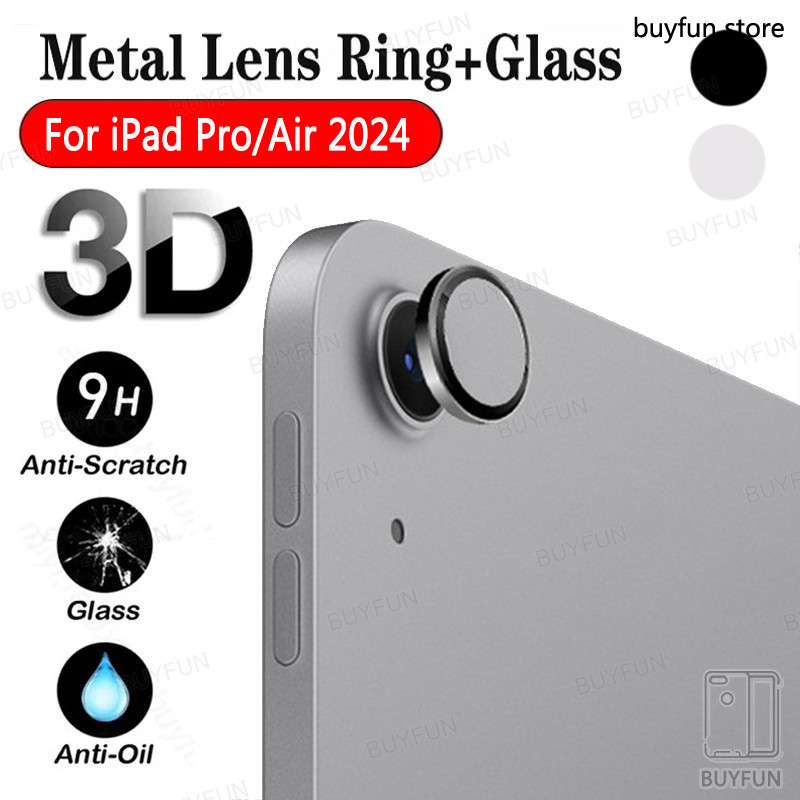 สําหรับ iPad Air 11 Air6 6th generation Pro 13 7th 13 นิ้ว 11 "Pro11 5th ฝาครอบด้านหลังเลนส์กล้องเลนส์แหวน Protector อลูมิเนียมโลหะกระจกนิรภัย