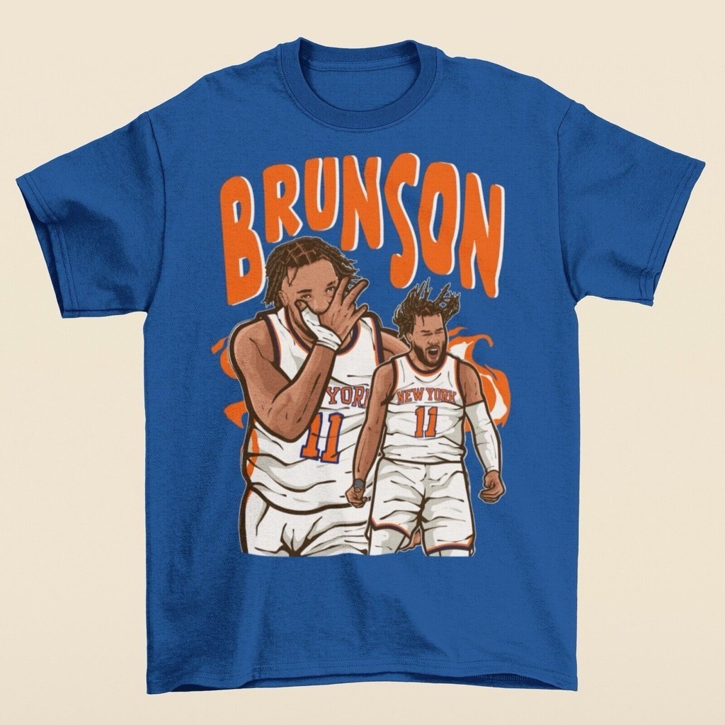 Jalen Brunson เสื้อยืดสไตล์การ์ตูน