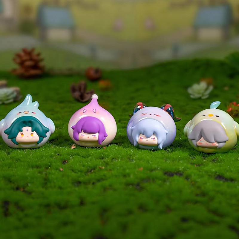 Ys สุ ่ ม One Genshin Impact กล ่ องตาบอดของขวัญสําหรับสาวเครื ่ องประดับคอลเลกชัน Zhongli Hutao Ganyu Mini ตัวเลขของเล ่ น - รูปที่ 3