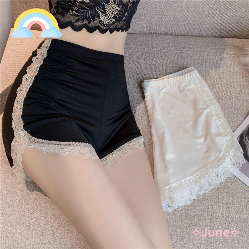 กางเกงนิรภัย JUNE, กางเกงป้องกันการระเบิดผ้าไหมน้ําแข็งแบบบาง, กางเกงขาสั้น Bottoming สไตล์ไร้ร่องรอยแบบไม่ดัดผม