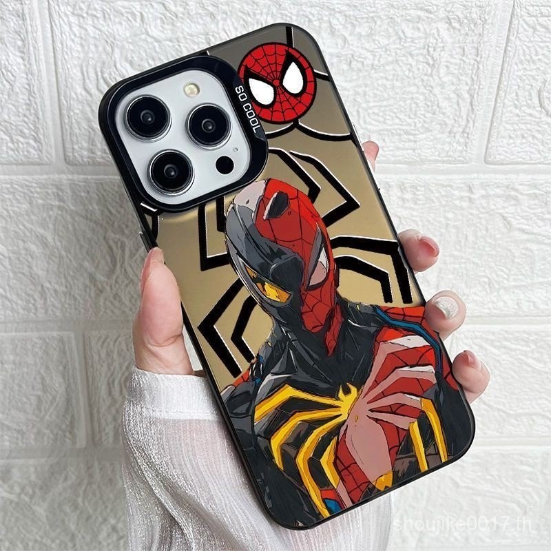 ภาพวาดสีน ้ ํามัน Spiderman Contrast Color Vitality Case เหมาะสําหรับ Apple iPhone15 14 13 12 11promax15 14 13 12 11pro15 14 13 12 11 xsM/x XR 7p/8Plus Universal ทนทานกันกระแทกเคสโทรศัพท ์