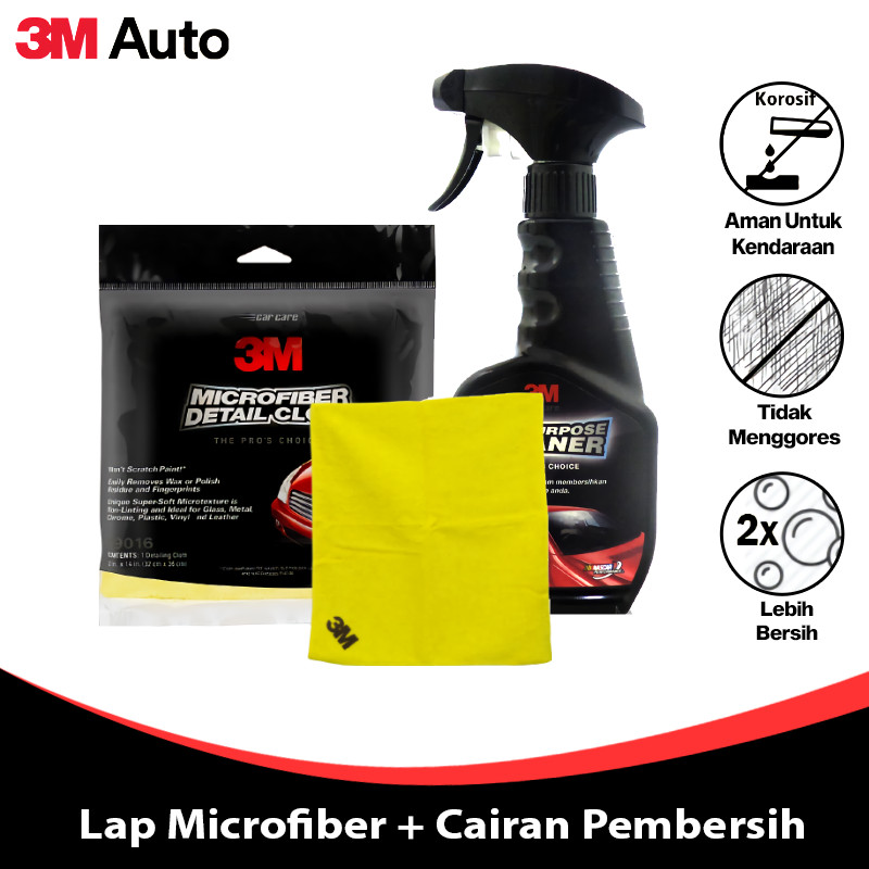3M ทําความสะอาดไมโครไฟเบอร์อัตโนมัติและผ้า Liquid All Purpose Cleaner และไมโครไฟเบอร์รายละเอียดผ้าอเ