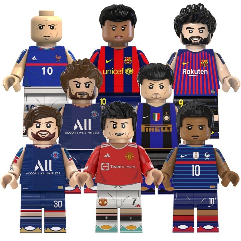 Messi Ronaldo Neymar World ฟุตบอลที่มีชื่อเสียงฟุตบอล Star Player Collection Mini Building Blocks รูปของเล่นเด็กของขวัญ