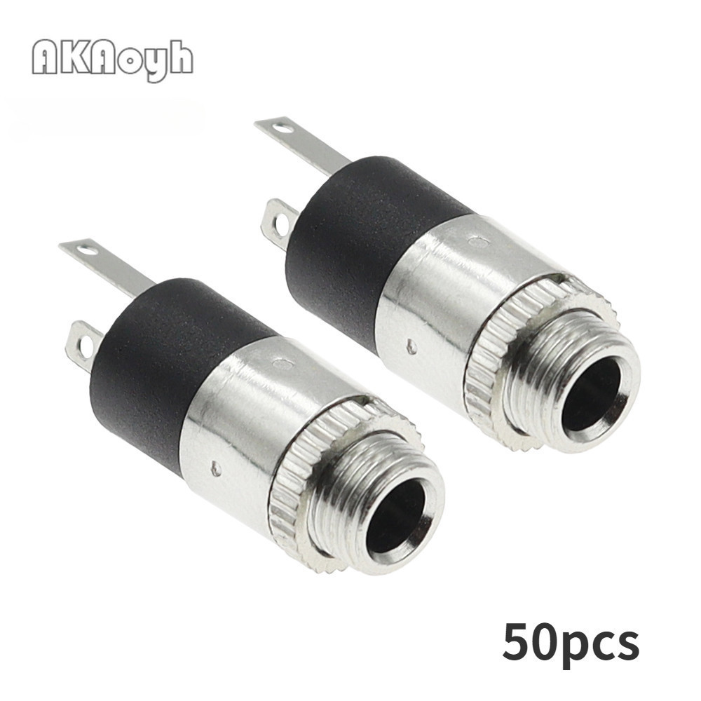 50pcs PJ392 3.5 มม.สเตอริโอหญิง Sockect แจ็คสกรู 3.5 เครื่องขยายเสียงหูฟัง PJ-392