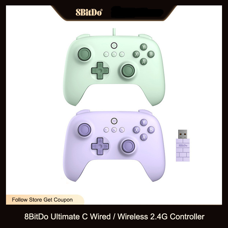 8bitdo Ultimate C แบบมีสาย / ไร ้ สาย 2.4G Gaming Controller สําหรับ PC, Windows 10,11,1, Steam Deck, Raspberry Pi, Android