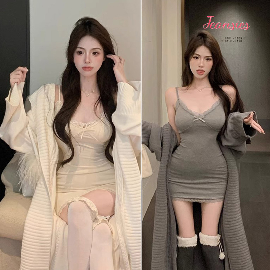 Jeans ชุดเดรสรัดรูป เดรสสายเดี่ยวสุดเซ็กซี่ สำหรับฤดูร้อน โชว์สัดส่วนเป็นเอกลักษณ์ของสาวๆ