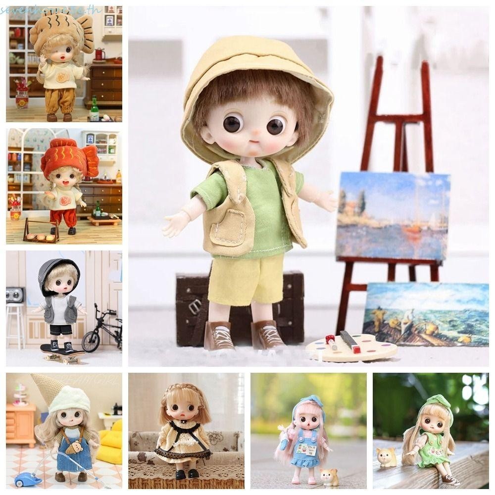 Sevenhome3e Ob11 ตุ๊กตาเสื้อผ้า, Movable Joints ปรับ Obitsu 11 เสื้อผ้าตุ๊กตา, 1/12 Bjd ตุ๊กตา Ob11 14 ซม.Mini Kawaii Obitsu เสื้อผ้าตุ๊กตาเด็ก ราคา ถูกที่สุด ดีลบีเคเค