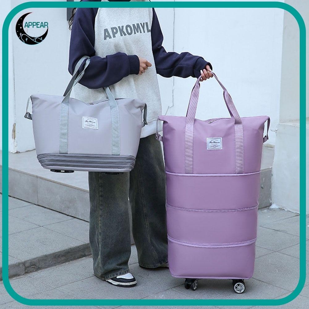 Appear Travel Duffle Bag , กระเป ๋ าถือ Rolling แบบขยายได ้ , กระเป ๋ าเดินทางธุรกิจหลายกระเป ๋ าความจุขนาดใหญ ่ แบบพับได ้