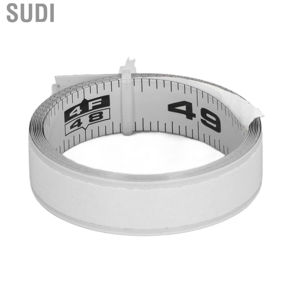 Sudi Adhesive Measuring Ruler  Left To Right Clear Scale Self Measure Tape Carbon Steel Hard Wearing High Strength for Work Bench
