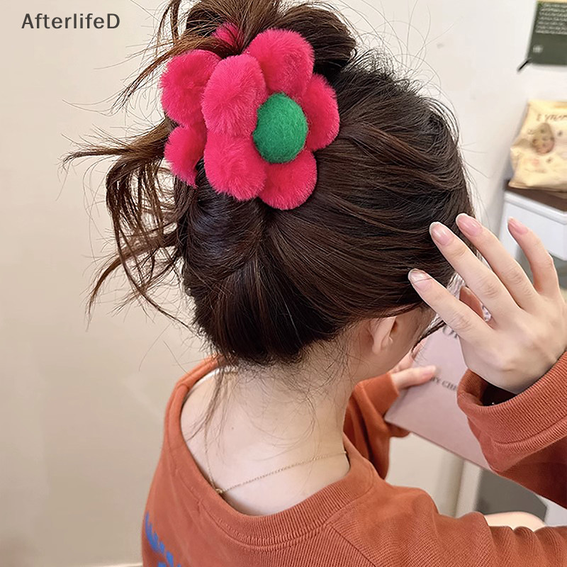 AF แฟชั่นน่ารักตุ๊กตาดอกไม้ผม Claw คลิปขนาดใหญ่ Simple Barrettes กิ๊บติดผมปู Hairgrips ฤดูใบไม้ร่วงฤดูหนาวอุปกรณ์เสริมผม A