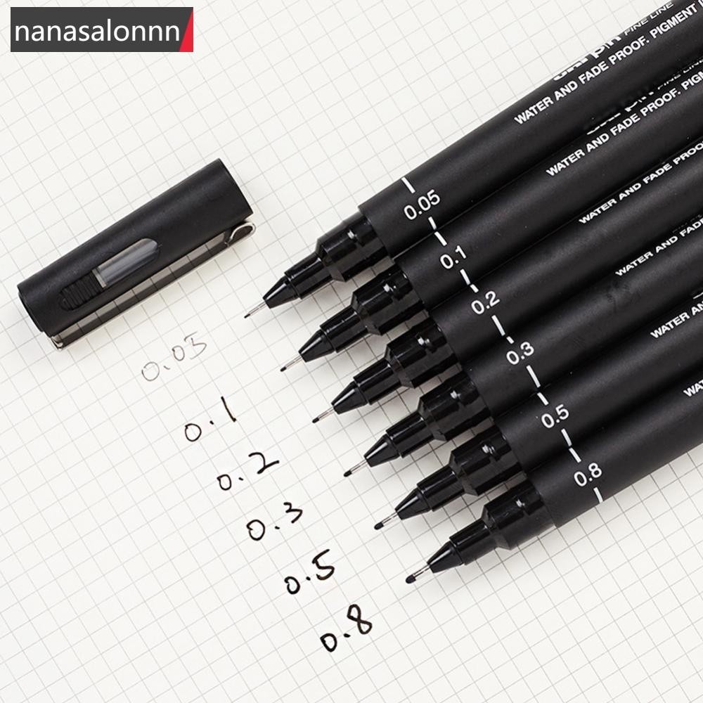 นานาส| 1 PC Uni Pin ปากกาวาด Fine Line 005 01 02 03 05 08 ปากกาเข ็ ม G5V3