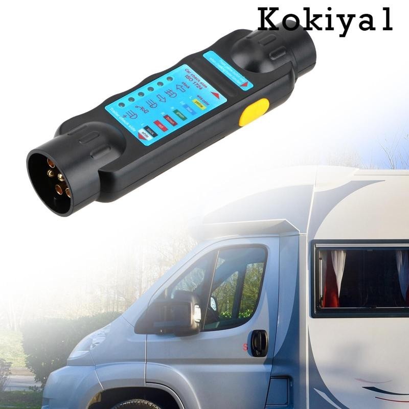 [Kokiya1 ] 7 Pin Trailer Tester Tool 12V Truck Trailer Plug Socket Tester Trailer