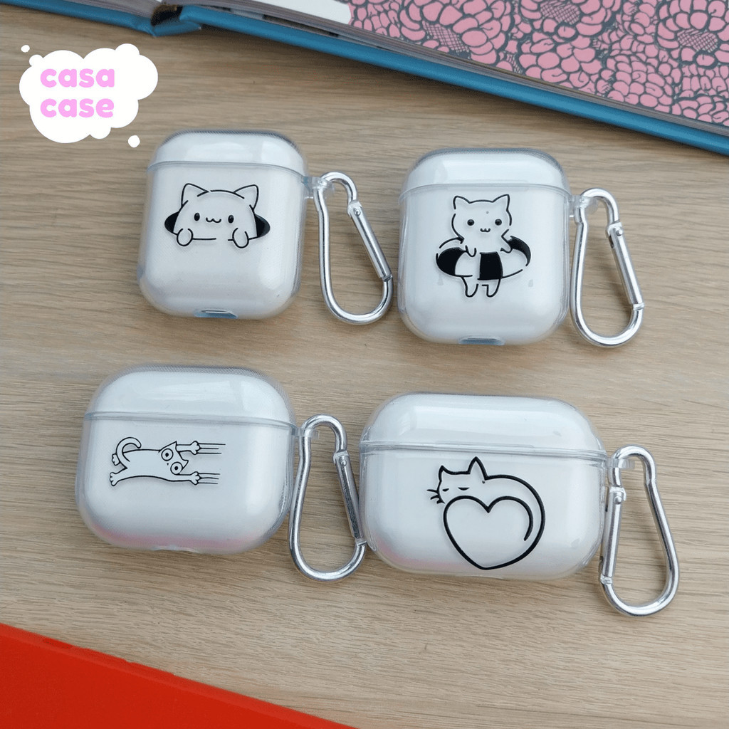 เคสแอร์พอด ลายแมวดำ สติกเกอร์ airpod case