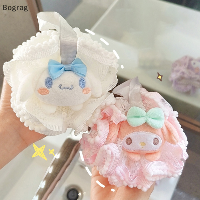 [Bogr ] Anime Bath Ball Bath Flower Soft Shower Mesh Foaming Sponge Bath Bubble Net Skin Clean Tool COD