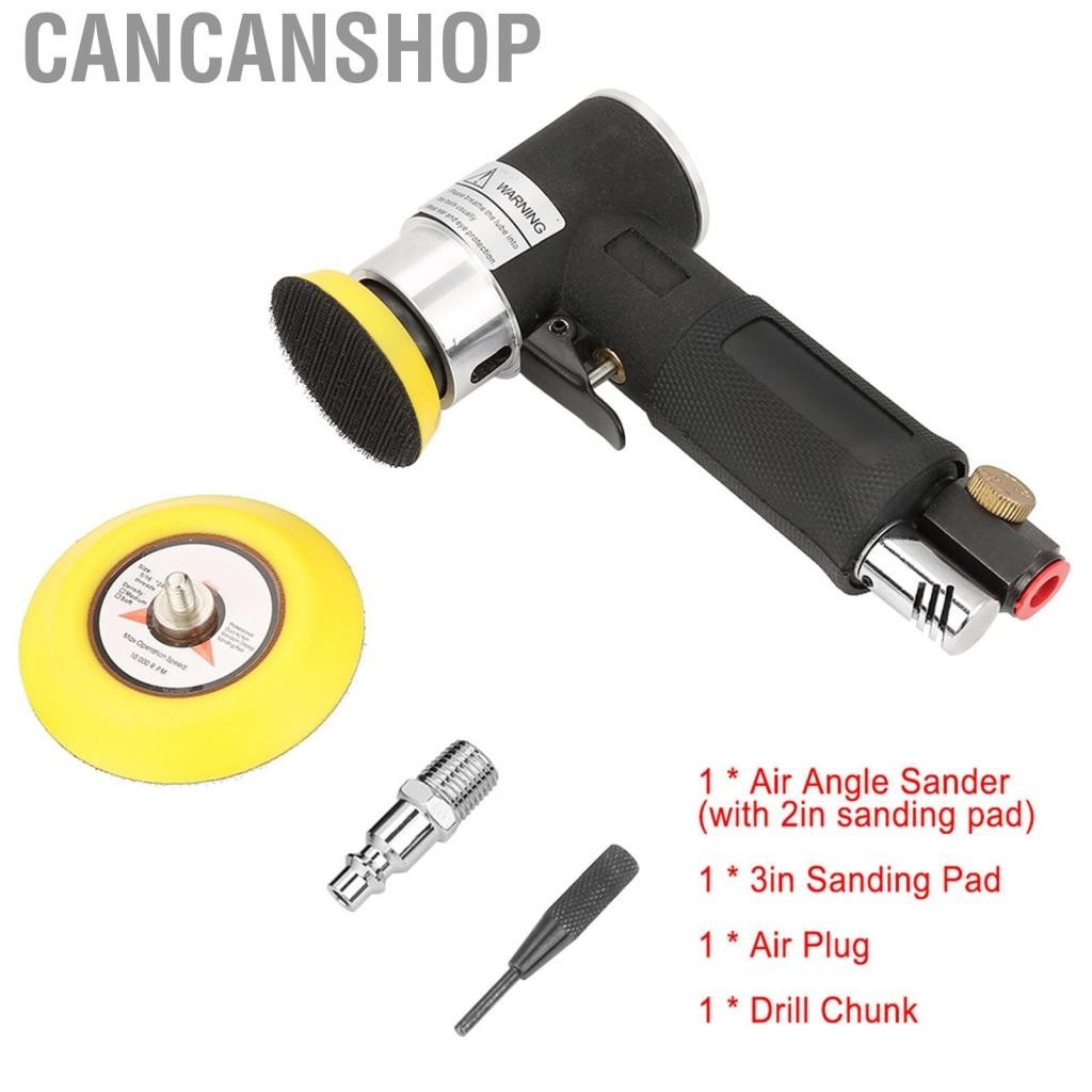 Cancanshop Mini Air Angle Sander  Pneumatic Polishing Grinding Machine + 2inch 3inch Sanding Pad Polisher