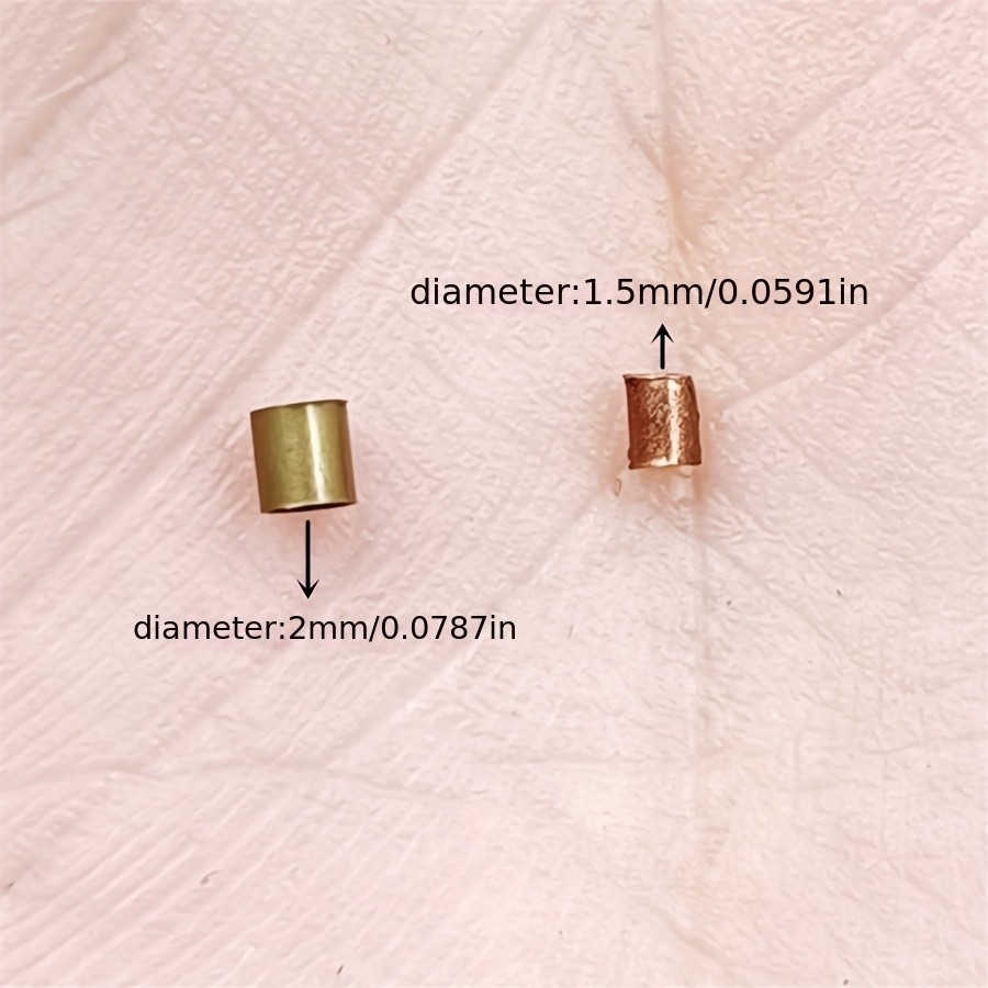 500/300pcs 1.5/2 มม.Mini Alloy Stopper Spacer กระบอกหลอด End ลูกปัด Gold Sliver DIY สําหรับสร้อยข้อมือค้นหาเครื่องประดับทําวัสดุทําด้วยมือ ราคา ถูกที่สุด ดีลบีเคเค แกลเลอรีภาพที่ 5