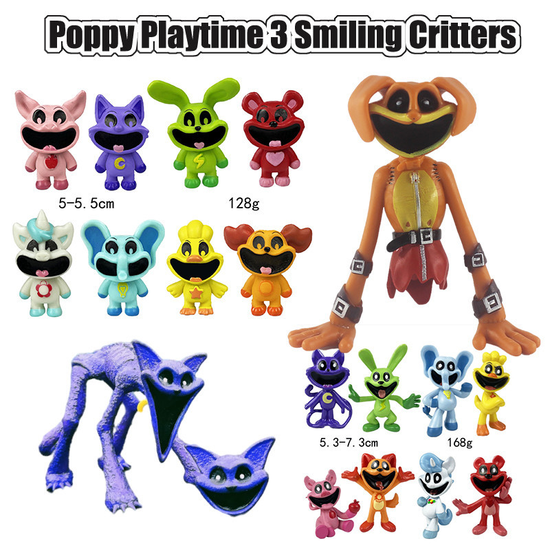 1/8pcs Poppy Playtime 3 ยิ้ม Critters CatNap ของเล่น DogDay Action Figure ของเล่นตุ๊กตาสะสม