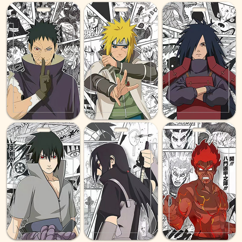 อะนิเมะ NARUTO ผู ้ ถือบัตรเครดิตพร ้ อมสายรัดข ้ อมือ Office Identity อุปกรณ ์ เสริมนักเรียนโรงเรียนการ ์ ดกรณี