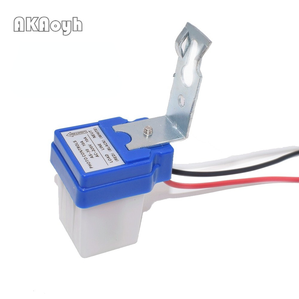 เปิด-ปิดอัตโนมัติตาแมวโคมไฟถนนสวิตช์ไฟ DC 12V 24V AC 220V 10A สวิตช์ควบคุมภาพสวิตช์เซ็นเซอร์ AC220v-