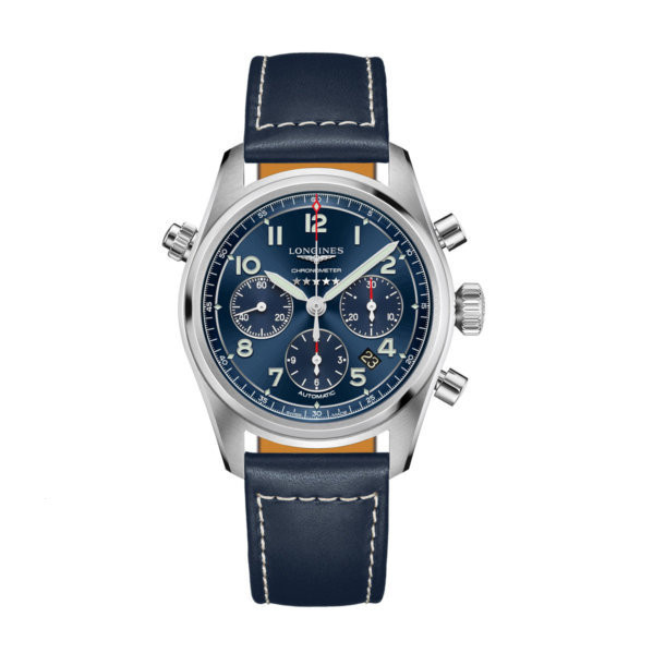 Longines Men 's Watch Pioneer Calendar Chronograph Watch Belt Mechanical Watch L3.820.4.93.0