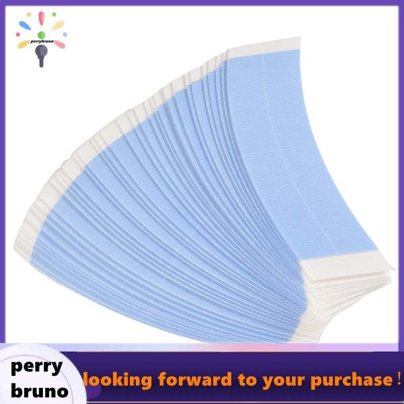 [perrybruno ] 36pc/lot สีฟ ้ าคงที ่ เทปคู ่ วิกผมกาวขยายเทปผมกันน ้ ําสําหรับ Toupee ลูกไม ้ วิกผมฟิล ์ มตัดสาย