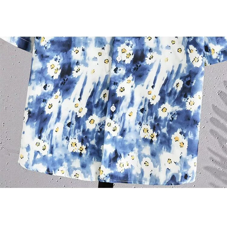 เสื้อเชิ้ตฮาวายลายดอกไม้แขนสั้นไซส์ M-8XL thumbnail 5