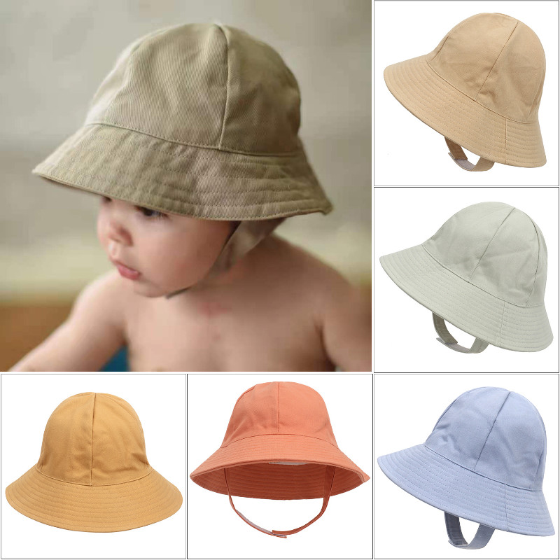 0-8years หมวกเด็กฤดูร้อนฤดูใบไม้ร่วงปานามาเด็กกลางแจ้งชาวประมงหมวกกันแดดอุปกรณ์ชายหาดเด็กหมวกถังหมวกเด็กสําหรับสาวเด็ก