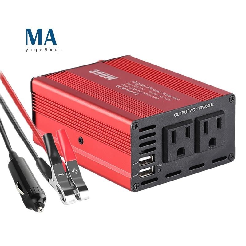 【 Mayige9xq 】 300W Power Inverter DC12V ถึง AC110V Power Converter Splitter Double USB Fast Charging รถ Power Inverter US Plug