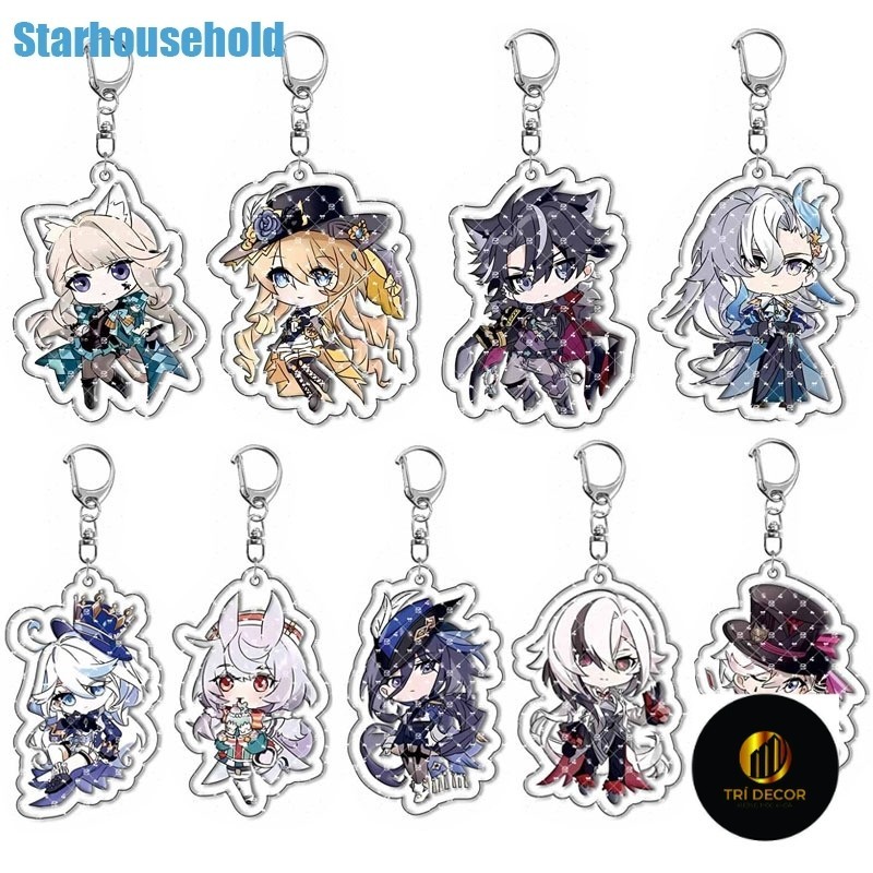 พวงกุญแจอะคริลิค Genshin Aliothesley furina Arlechinotaine