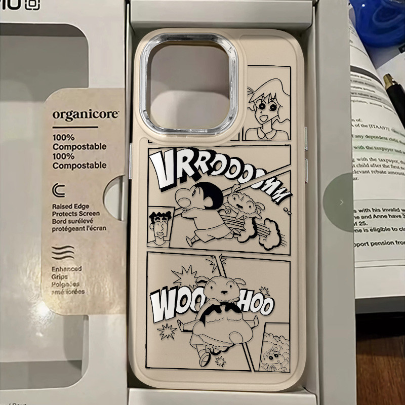 สนุกการ์ตูน Xiaoxin รูปแบบเคสโทรศัพท์เข้ากันได้สําหรับ IPhone 13 15 12 11 14 Pro MAX XR X XS MAX 15Plus Se2020 7/8 Plus ซิลิโคนนุ่ม Anti Drop รูขนาดใหญ่กรอบโลหะเคสโทรศัพท์
