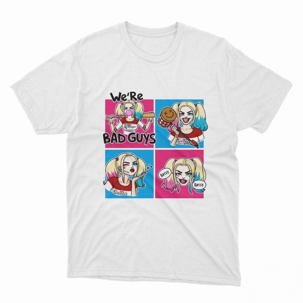 S-5XL Harley Quinn We 're Bad Guys เสื ้ อยืดพรีเมี ่ ยม DISTRO