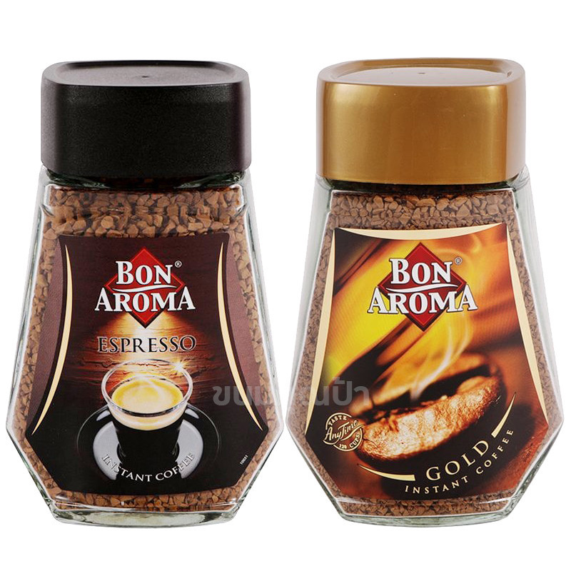 Bon Aroma GOLD บอน อโรมา กาแฟสำเร็จรูป โกลด์ เอสเปรสโซ่ (เลือกรสได้) 100 กรัม
